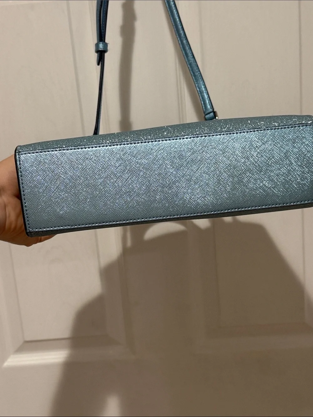 kate spade Glitter Top-Handle Satchel in Light Blue